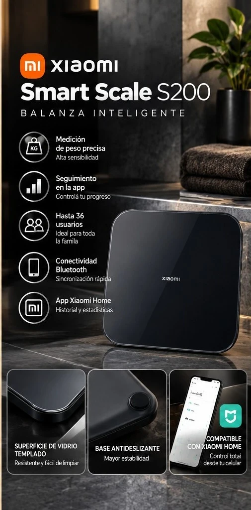 BALANZA INTELIGENTE XIAOMI SMART SCALE S200