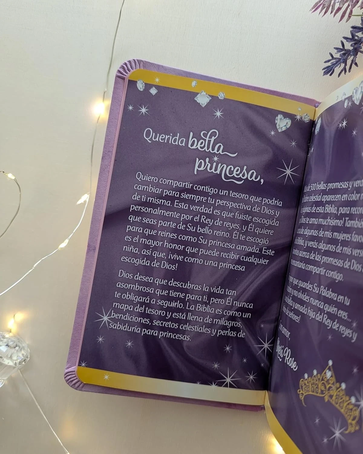 Biblia NTV Mi bella princesa sentipiel violeta 4