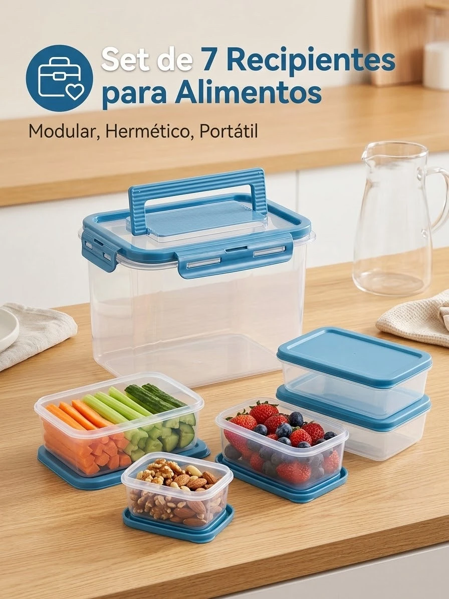 SET DE RECIPIENTES 7 en 1