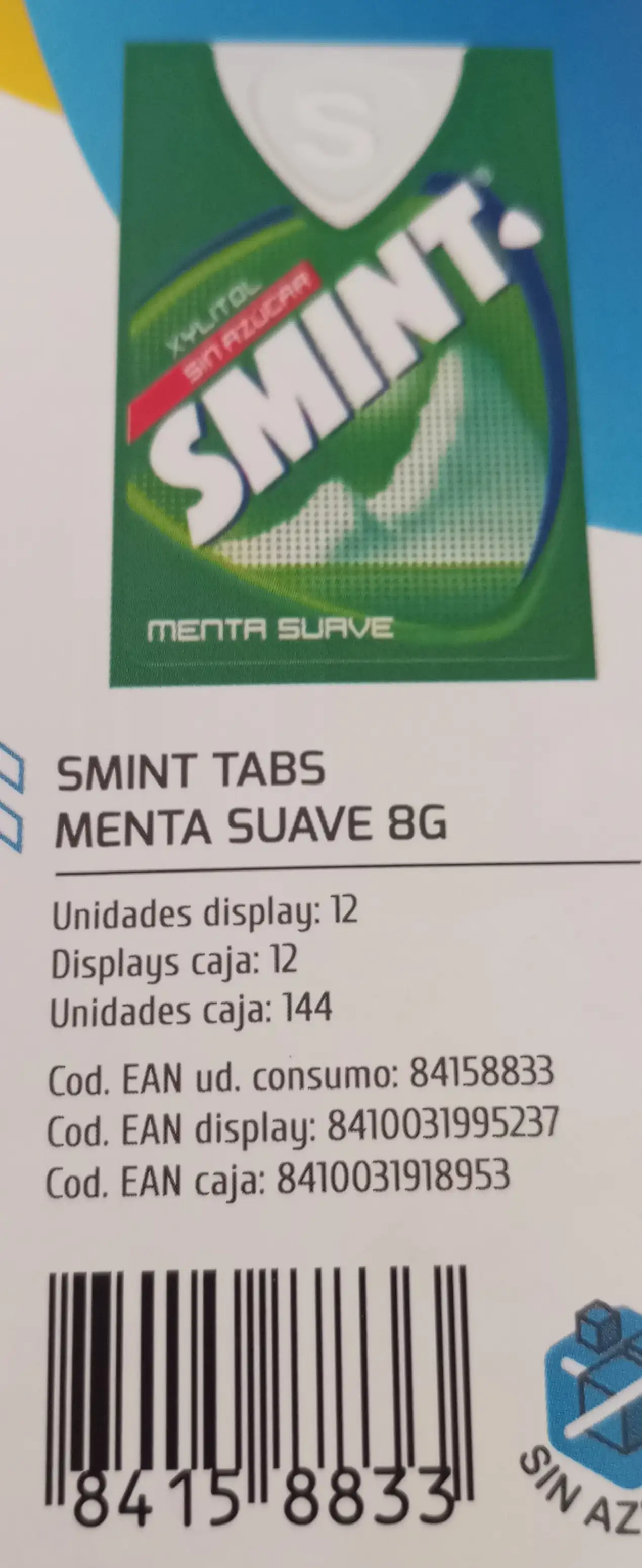 SMINT TABS MENTA SUAVEO