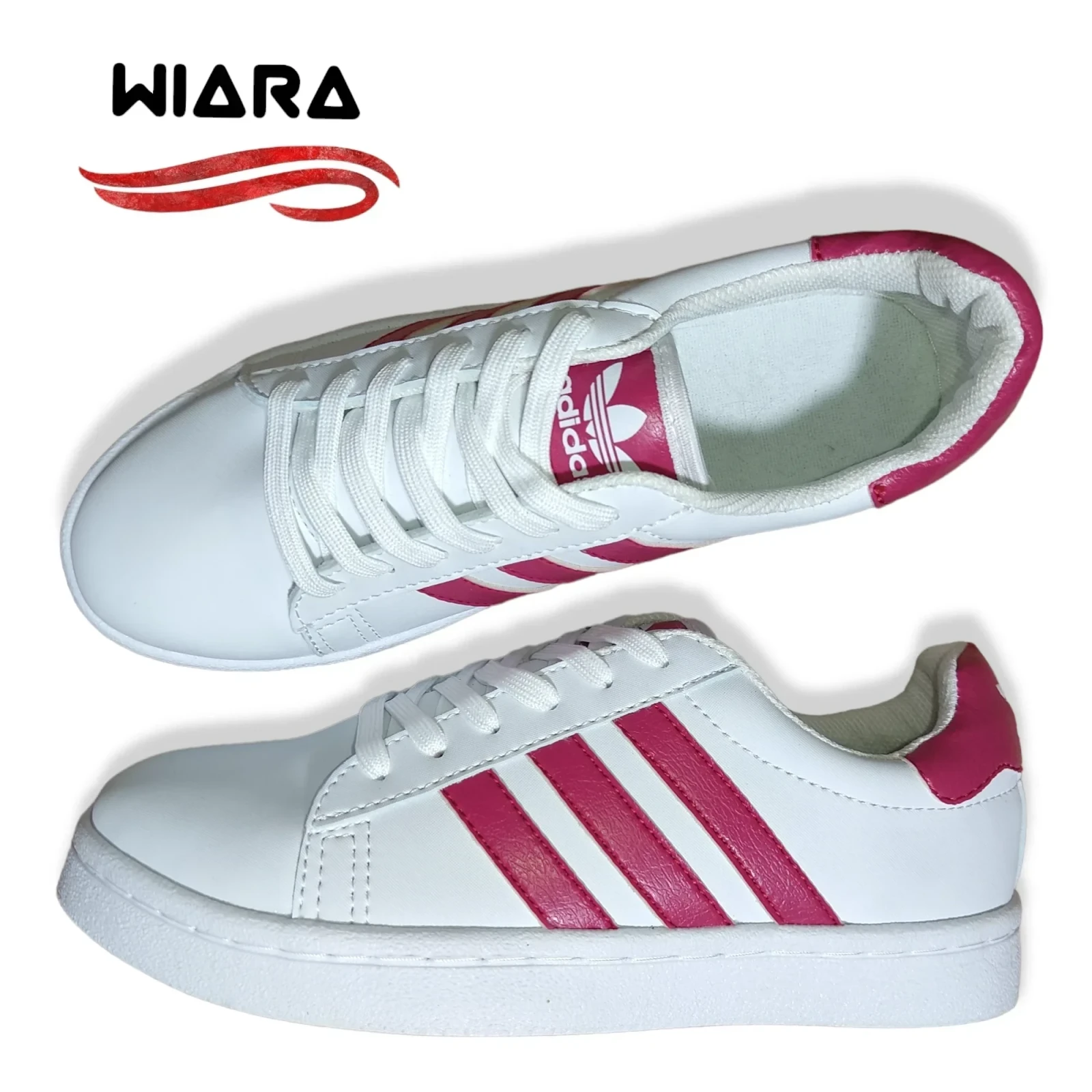 Adidas Dama Blanco/Fucsia 2