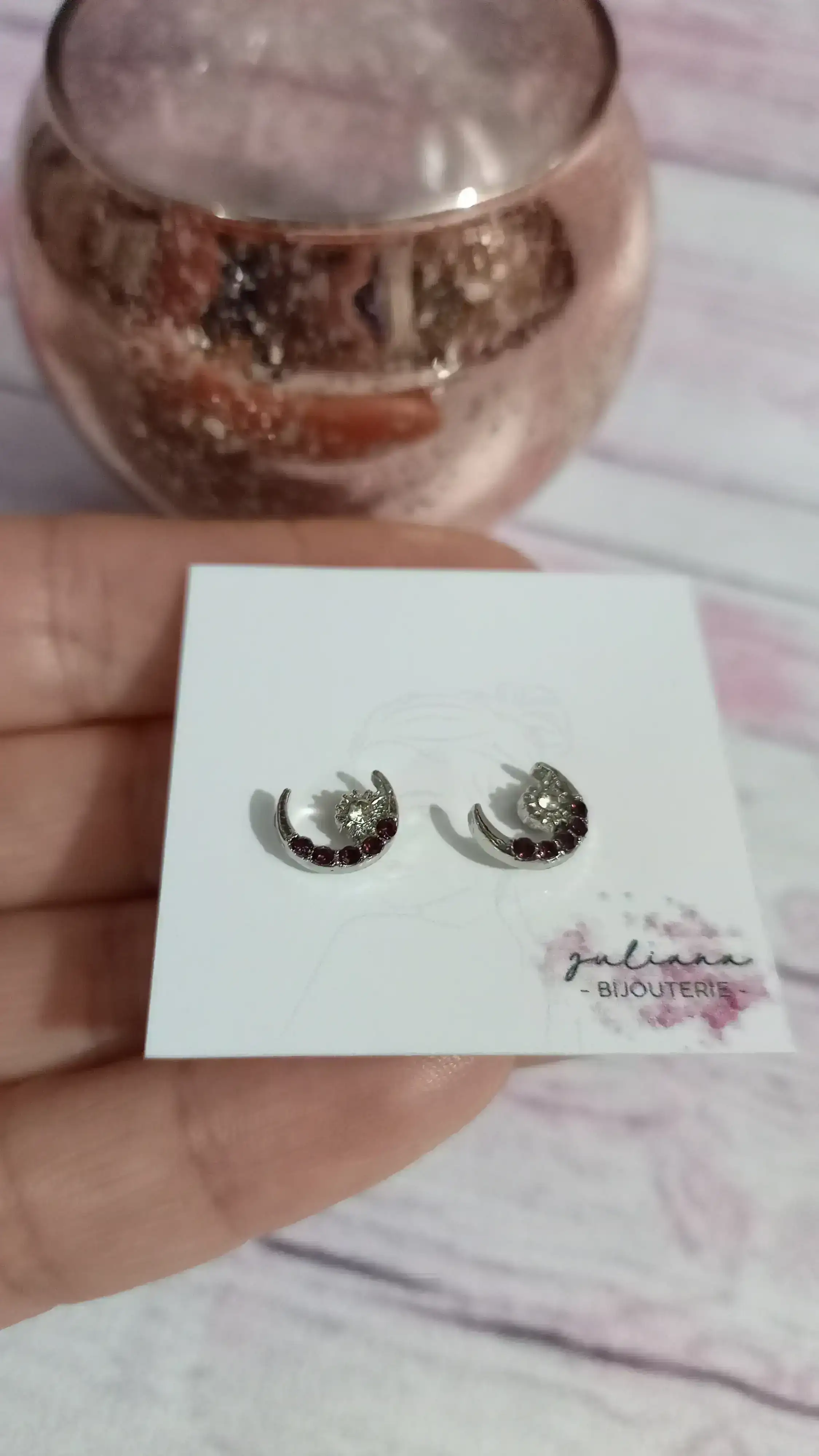 MINI LUNA CON STRASS BORDO🌛 2