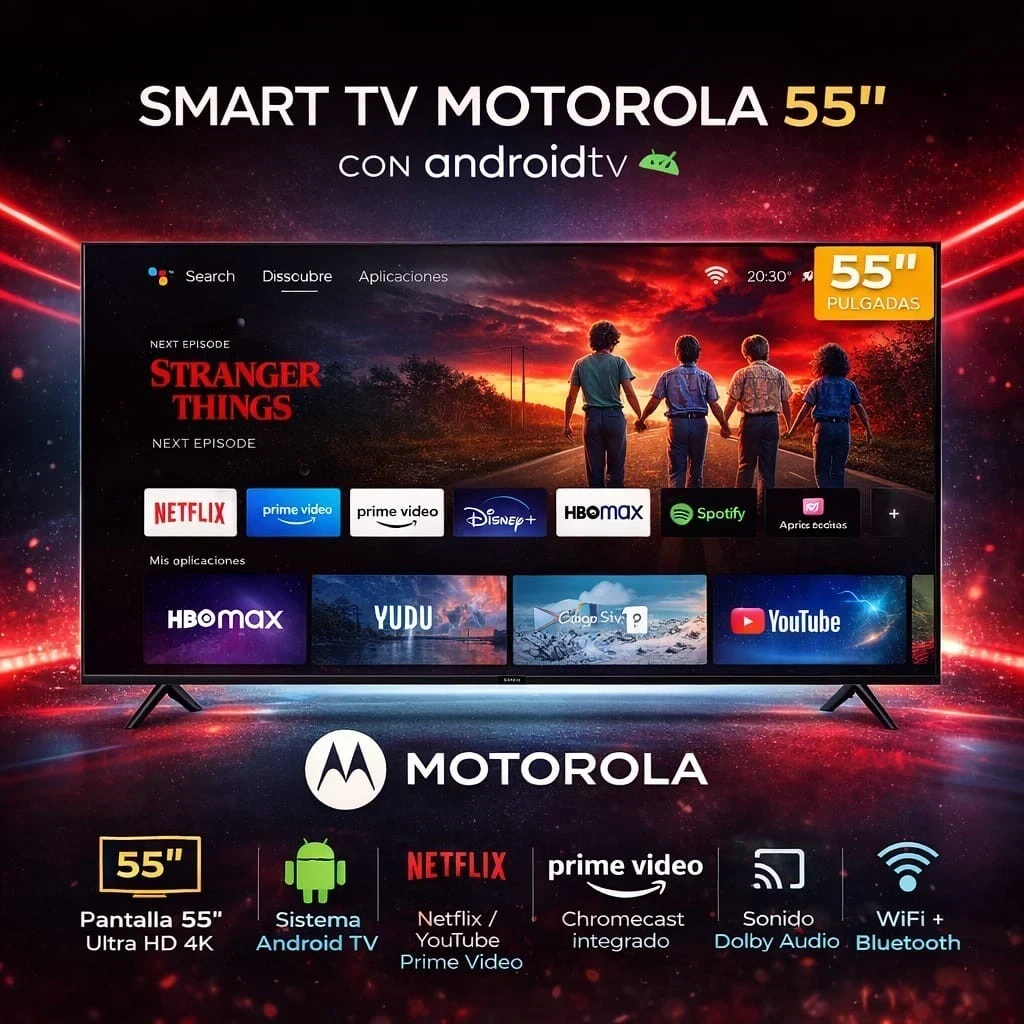 SMART TV MOTOROLA 55" C/GOOGLE TV 