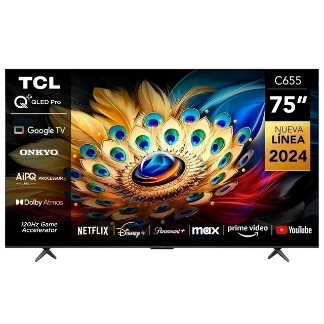 Smart Tv TCL 75" Qled PRO C/Google Tv 4K 75c655