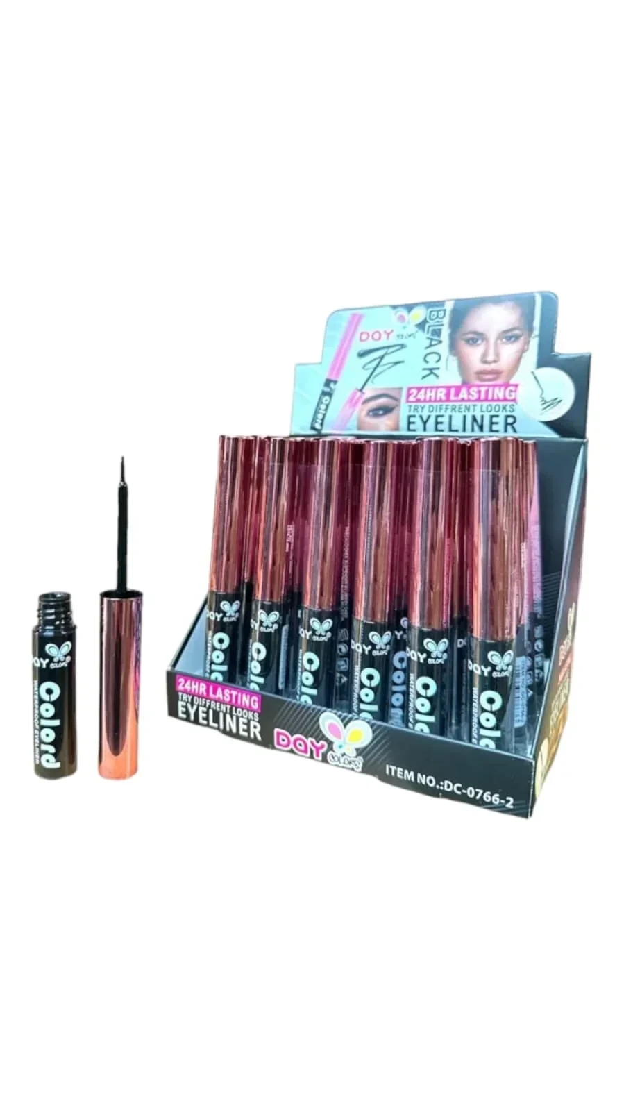 day delineador negro con pincel dc-0766-2