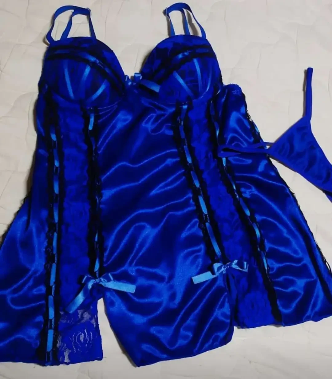Babydols santen y encaje azul
