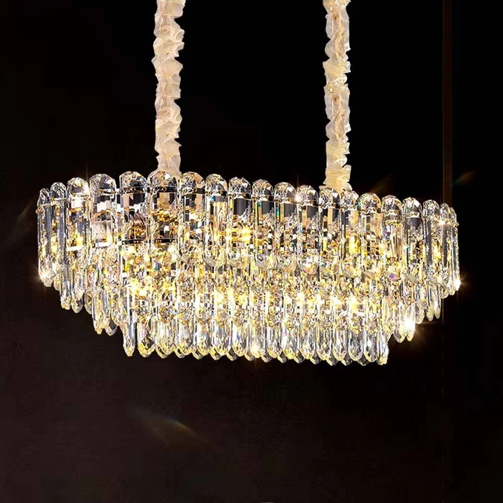 LAMPARA COLGANTE CRISTAL ZEPHYR DORADA 10L E14 2