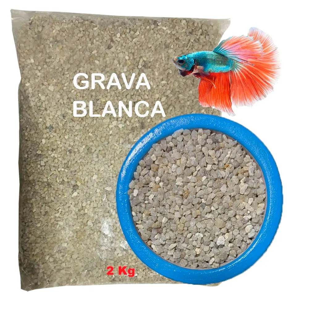 Grava Decorativa Blanca Silice 1/8 2 Kg Gda-8
