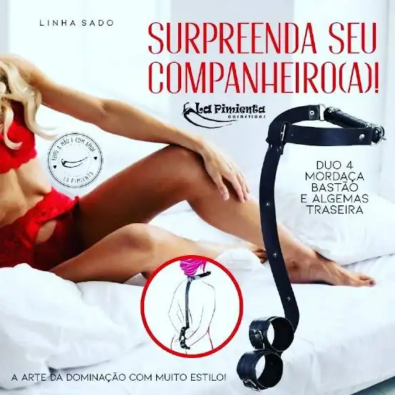 Algemas traseira com mordaça