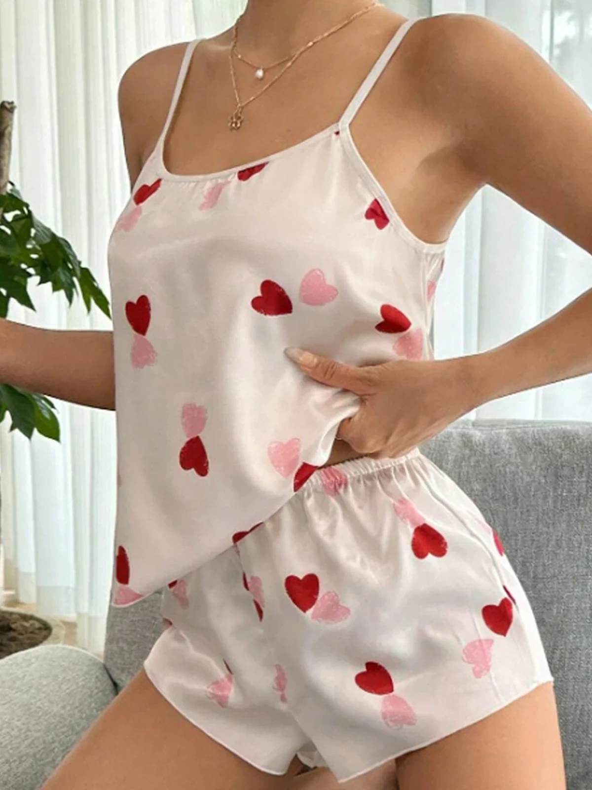 Pijama Blanca corazones (queda S/M) 3