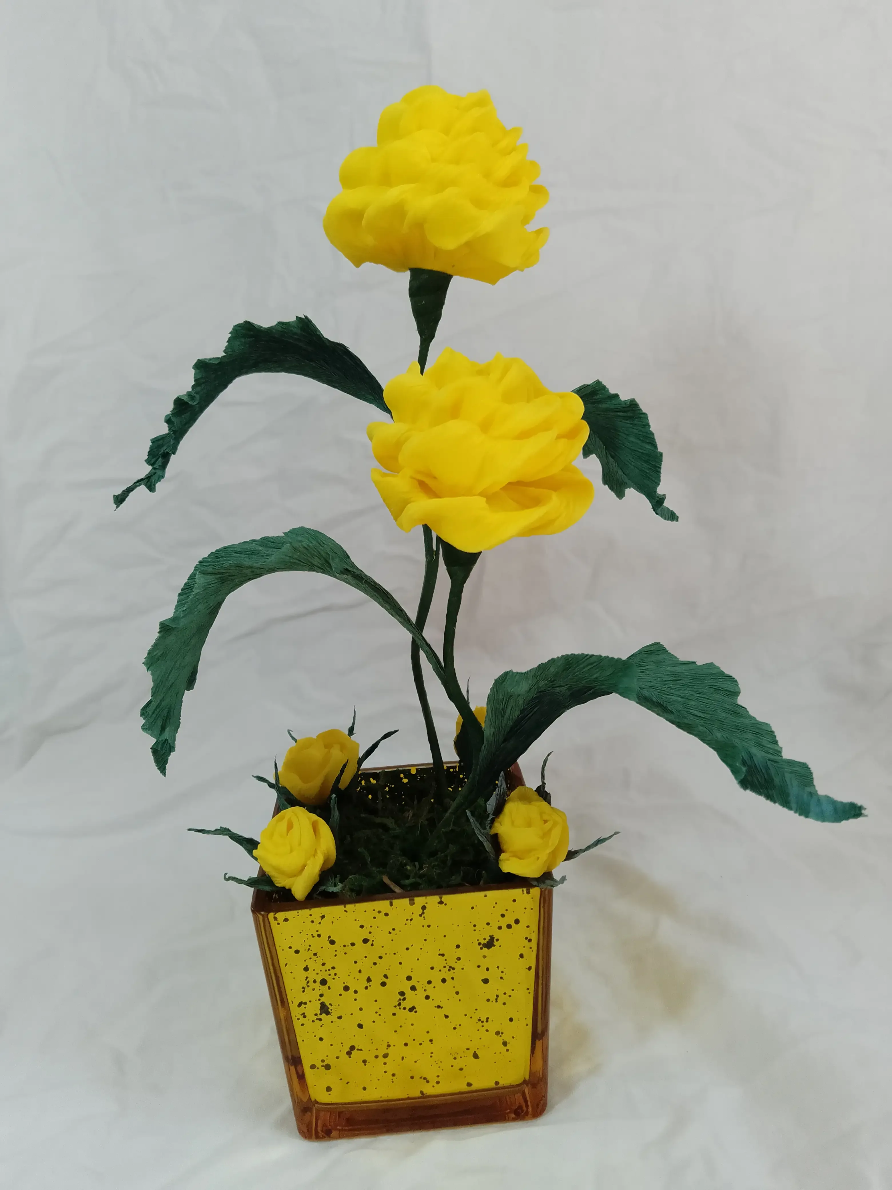 Florero Amarillo Chispiante