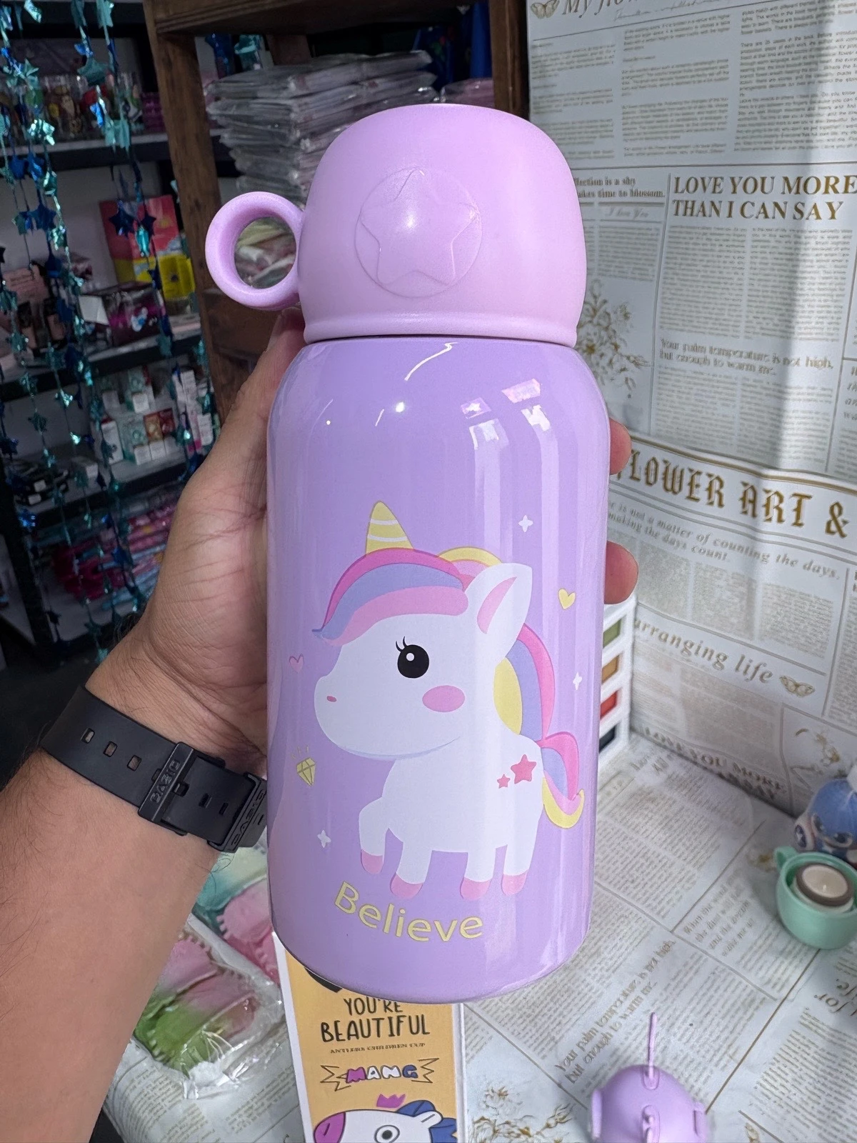 Termo acero inoxidable doble tapa con funda y taza.  7