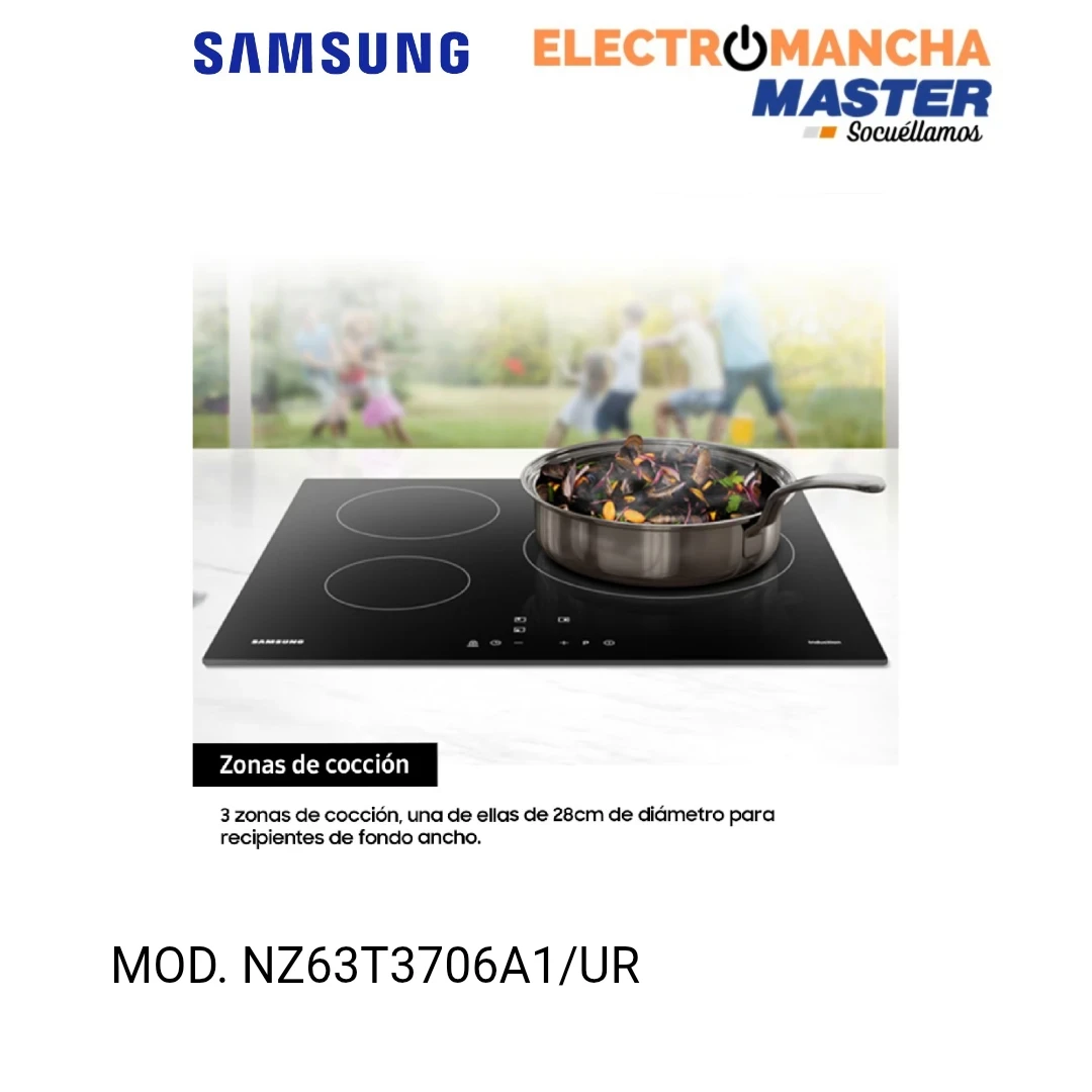 ENCIMERA INDUCCION SAMSUNG NZ63T3706A1/UR 3 FUEGOS  2