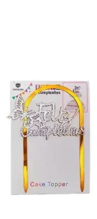Topper feliz cumpleaños con arco 2