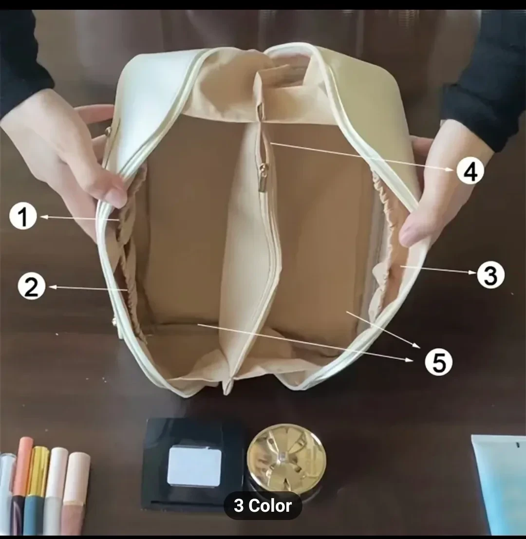Elegante Bolsa de Cosméticos de  para Viaje con Organizador Espacioso  4