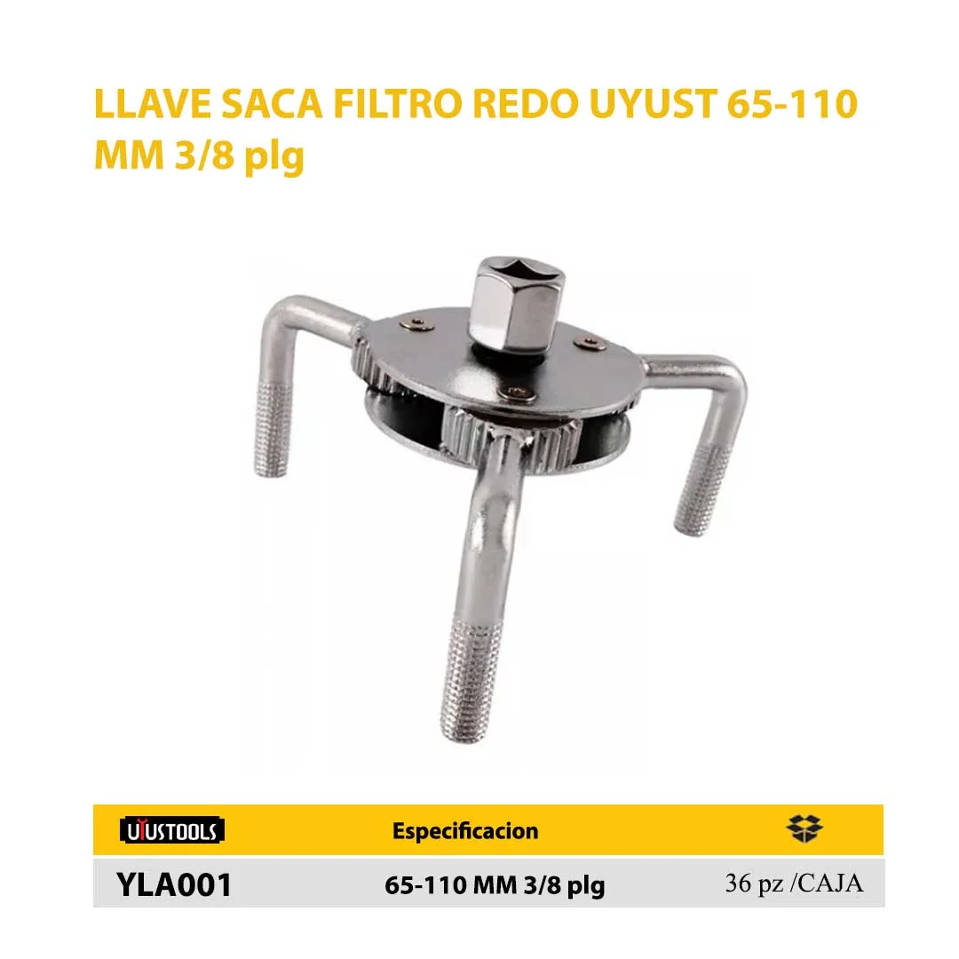 LLAVE SACA FILTRO REDO UYUST 65-110 MM 3/8"