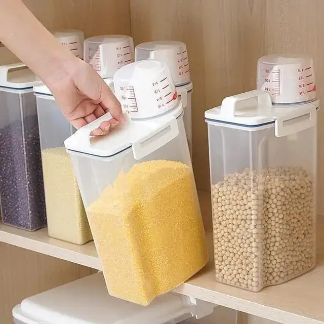 Tarros para cereal a granel contenedor de plástico 