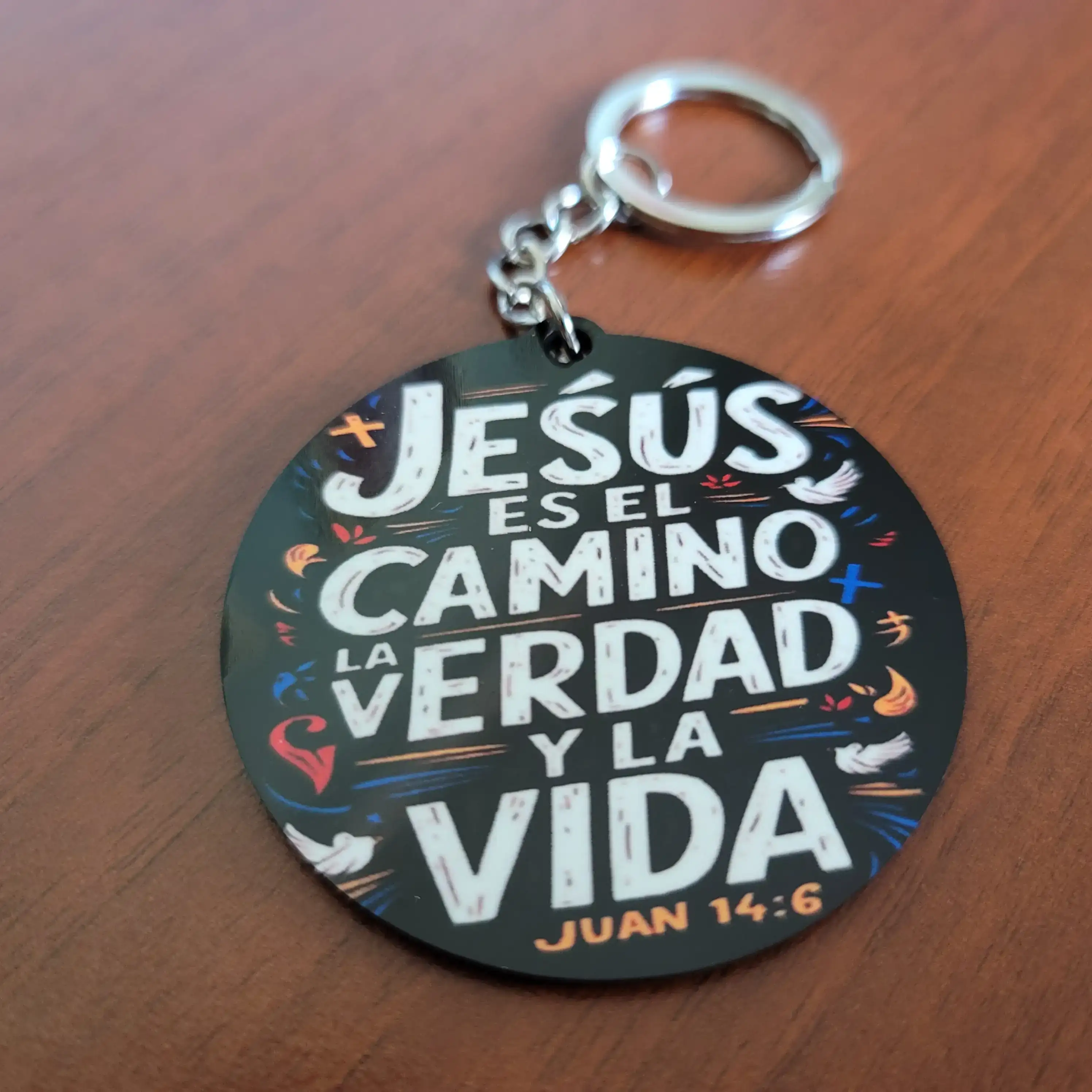 Llavero circular "Jesús es el camino"
