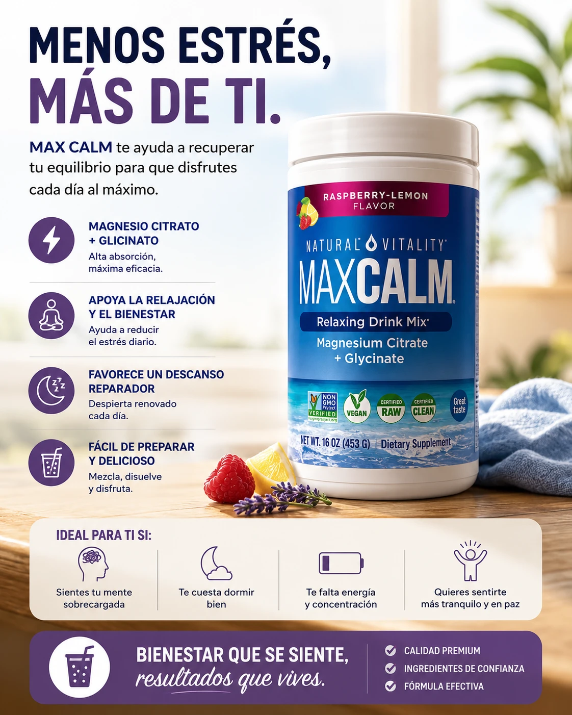MAXCALM - Citrato y Glicinato de Magnesio  3