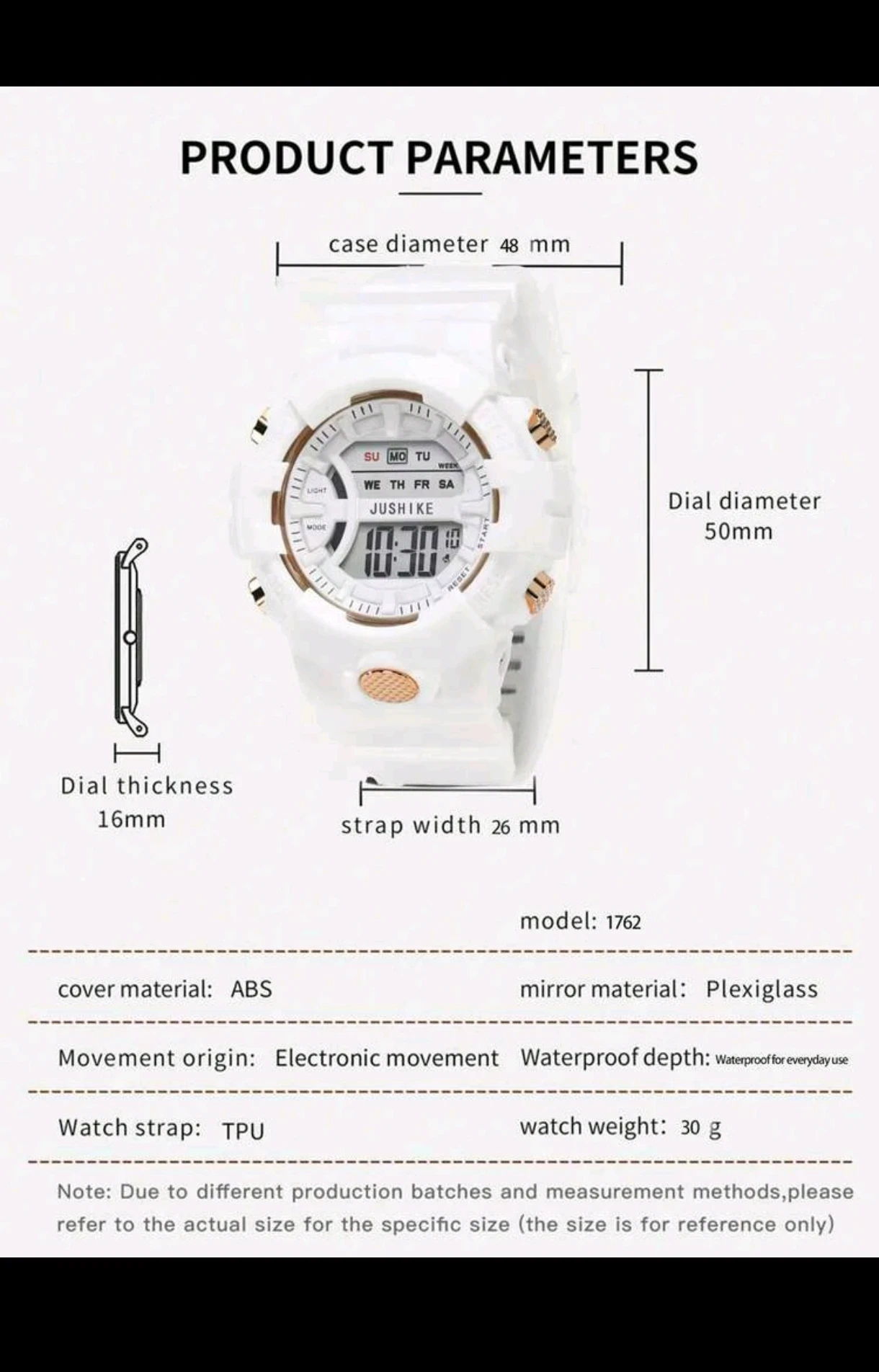 Reloj Digital Deportivo para Dama - Reloj de Pulsera Casual con Retroiluminación LED, Alarma y Calendario (Modelo 1762) 2