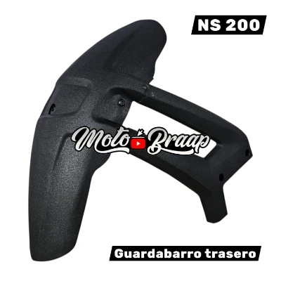NS 200 Guardabarro trasero base metalica color negro SPD
