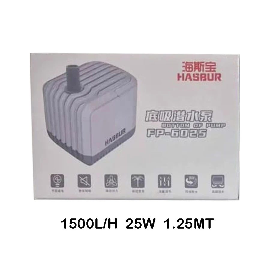 Bomba de Agua 1.2mt Hasbur Fp-6025 20w 1500l/h 2