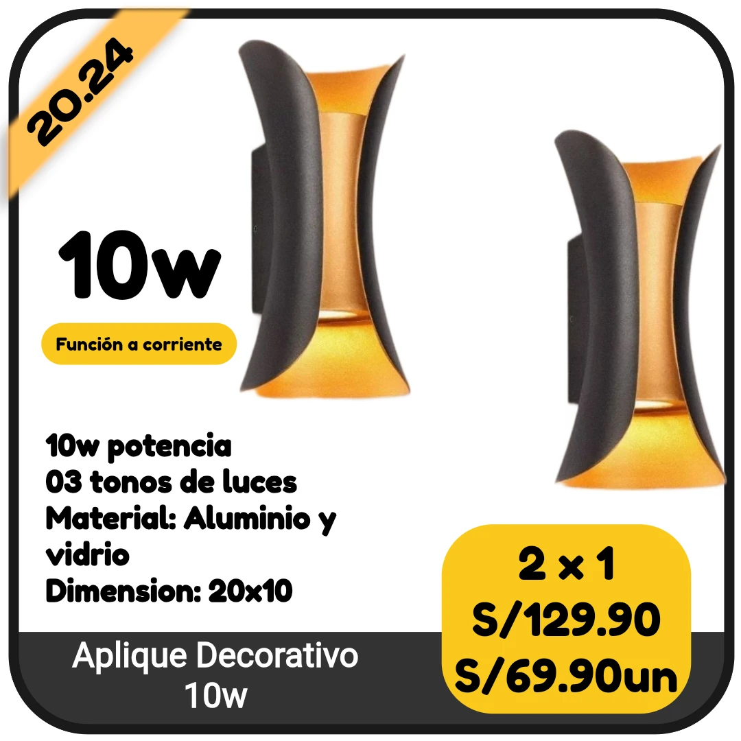 Aplique Led Doble 6w y 10w  7