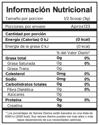 CREATINA MONOHIDRATADA 400GR 2