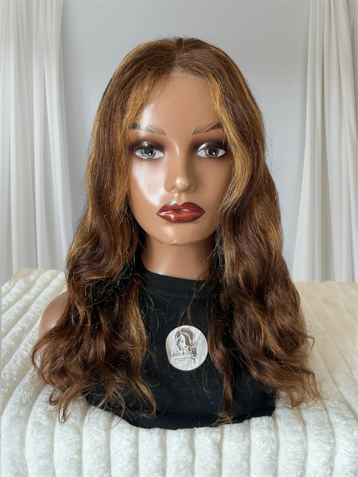 Peluca Cabello Humano 4/27 de 20 pulgadas, frontal lace 4x4  2