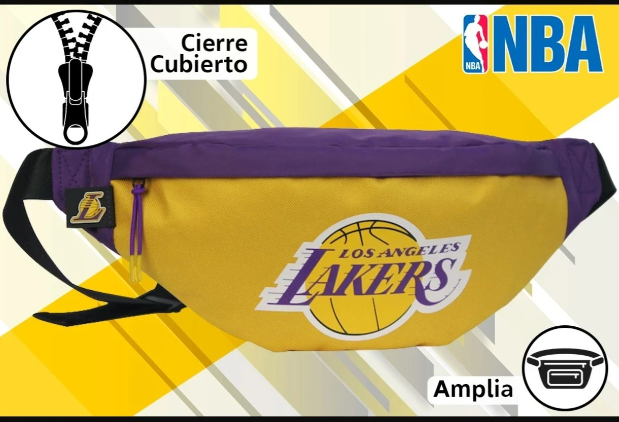 Riñonera NBA LAKERS violeta amarillo 3