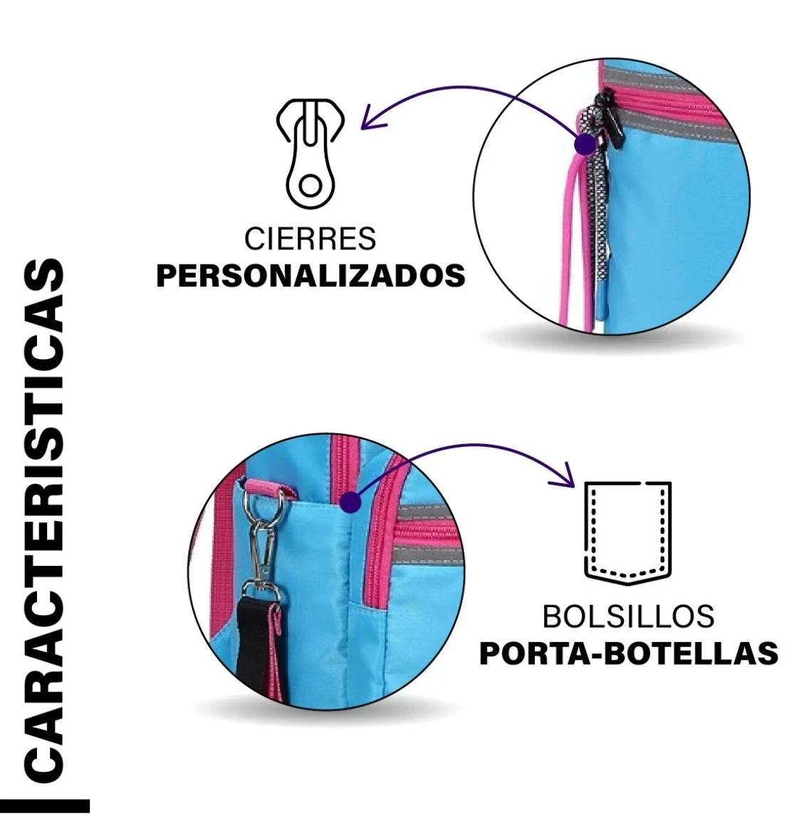 Mochila NBA MIAMI turqueza  4