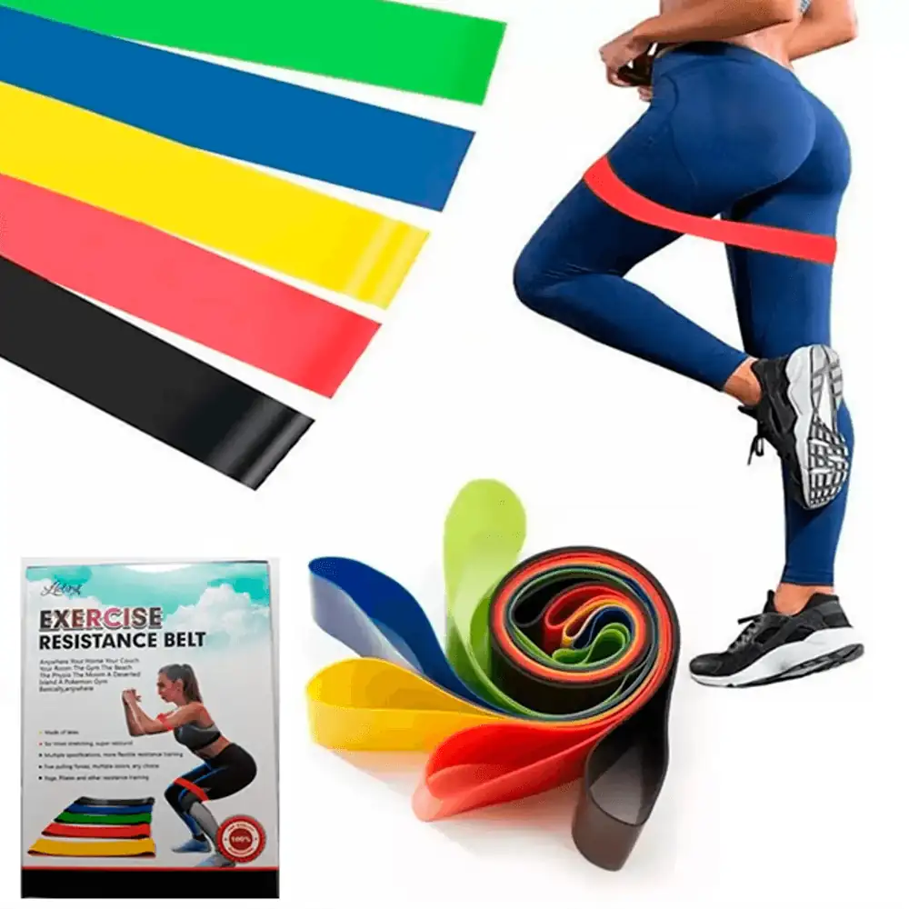 KIT 5 BANDAS DE RESISTENCIA FITNESS  3