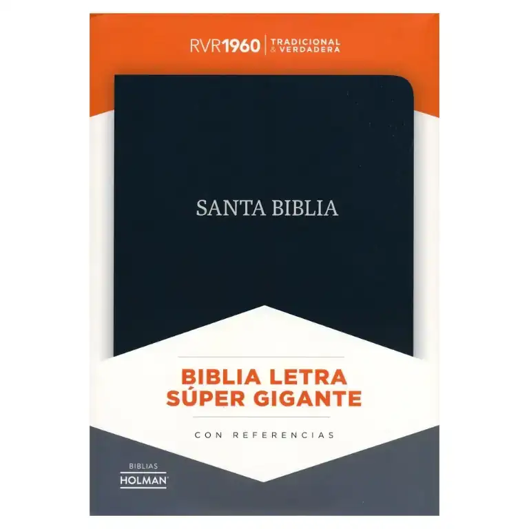 Biblia Letra Supergigante RVR60 Símil piel Negro