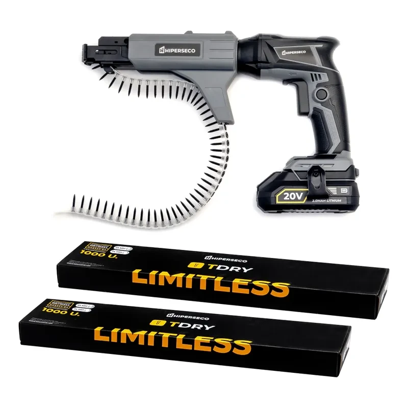 Kit Atornillador Automático Tornillos Tira Aguja T2 2000 U Color Gris oscuro Frecuencia 50 60 Hz