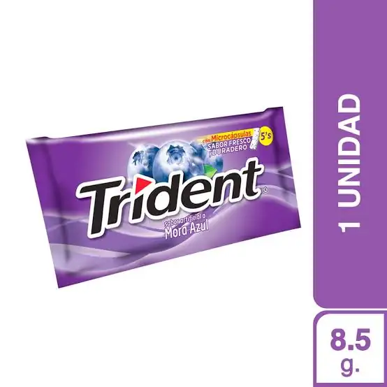 Chicle Chicle Trident Mora Azul  8,5g 