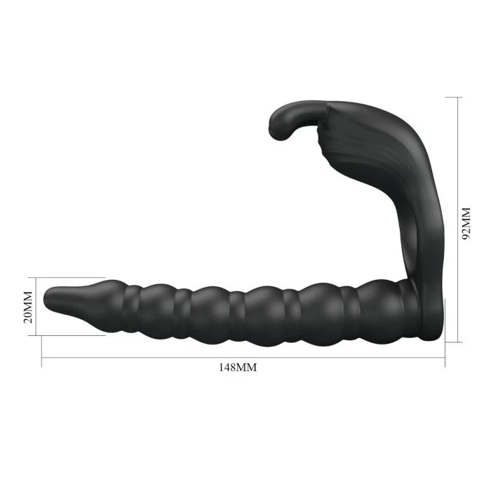 Anillo con dilatador anal y vibrador 2
