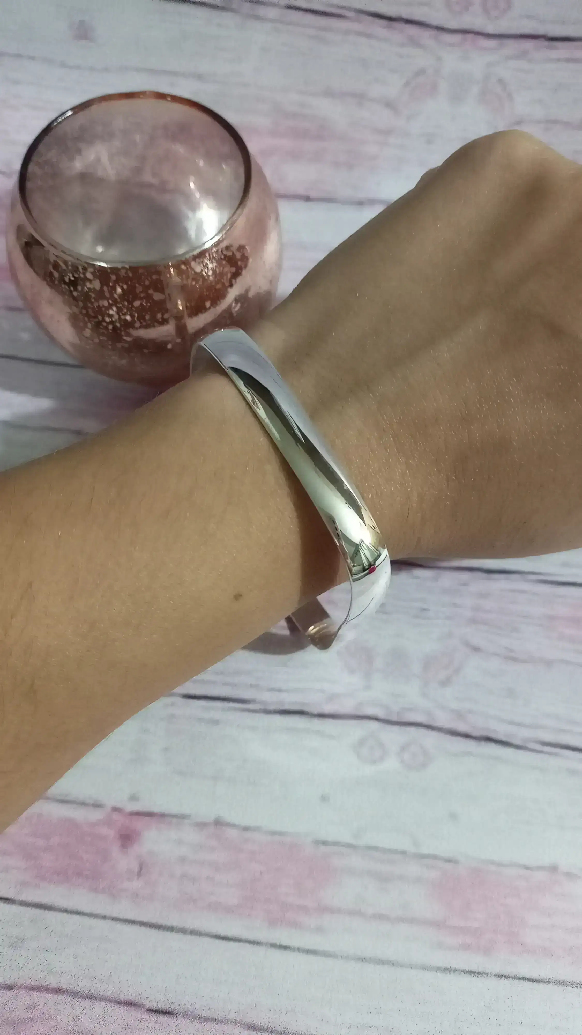 ESCLAVA CUADRADA,DE ACERO BLANCO ANCHA.😍
