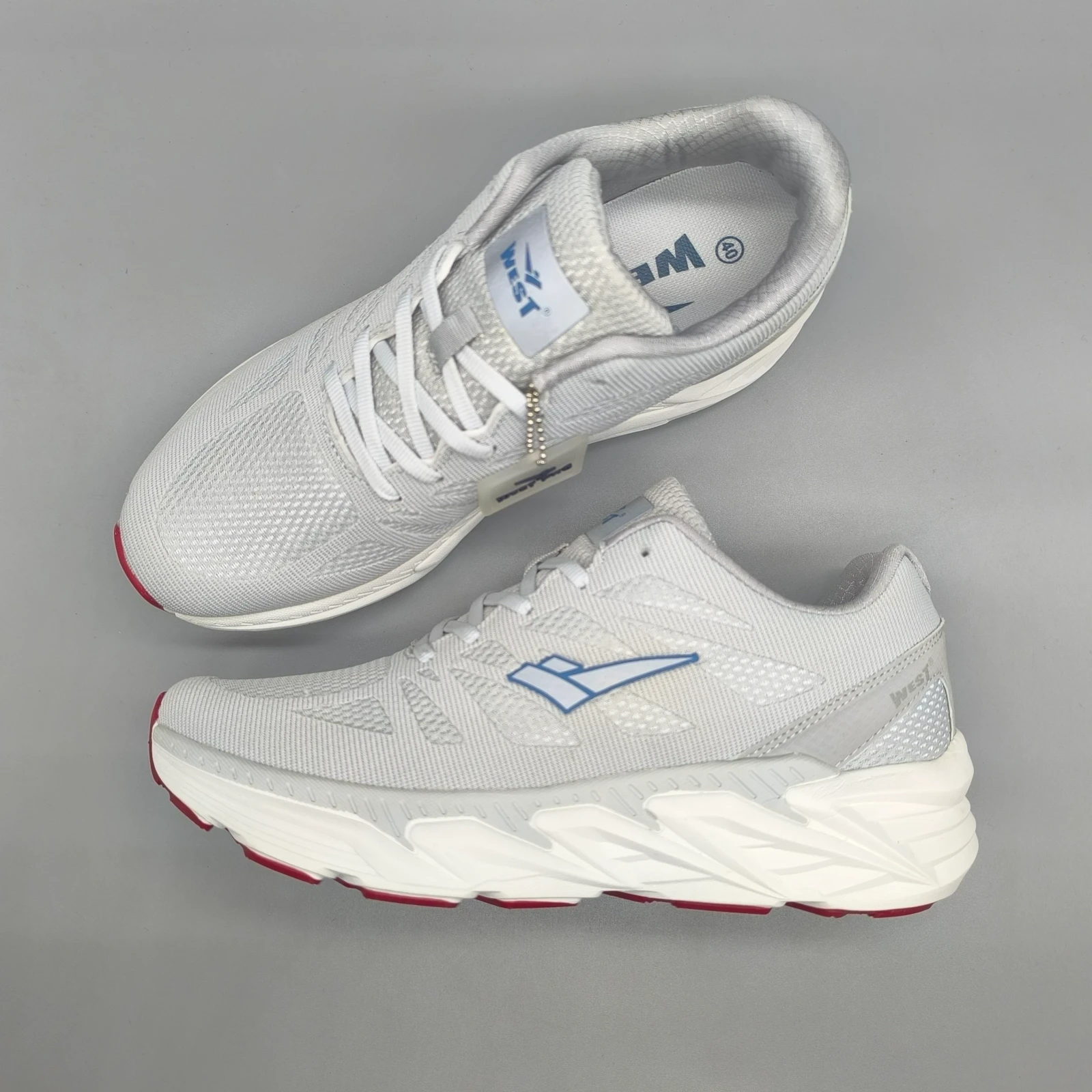 WEST DE HOMBRE LT GREY/WHITE/RED 6