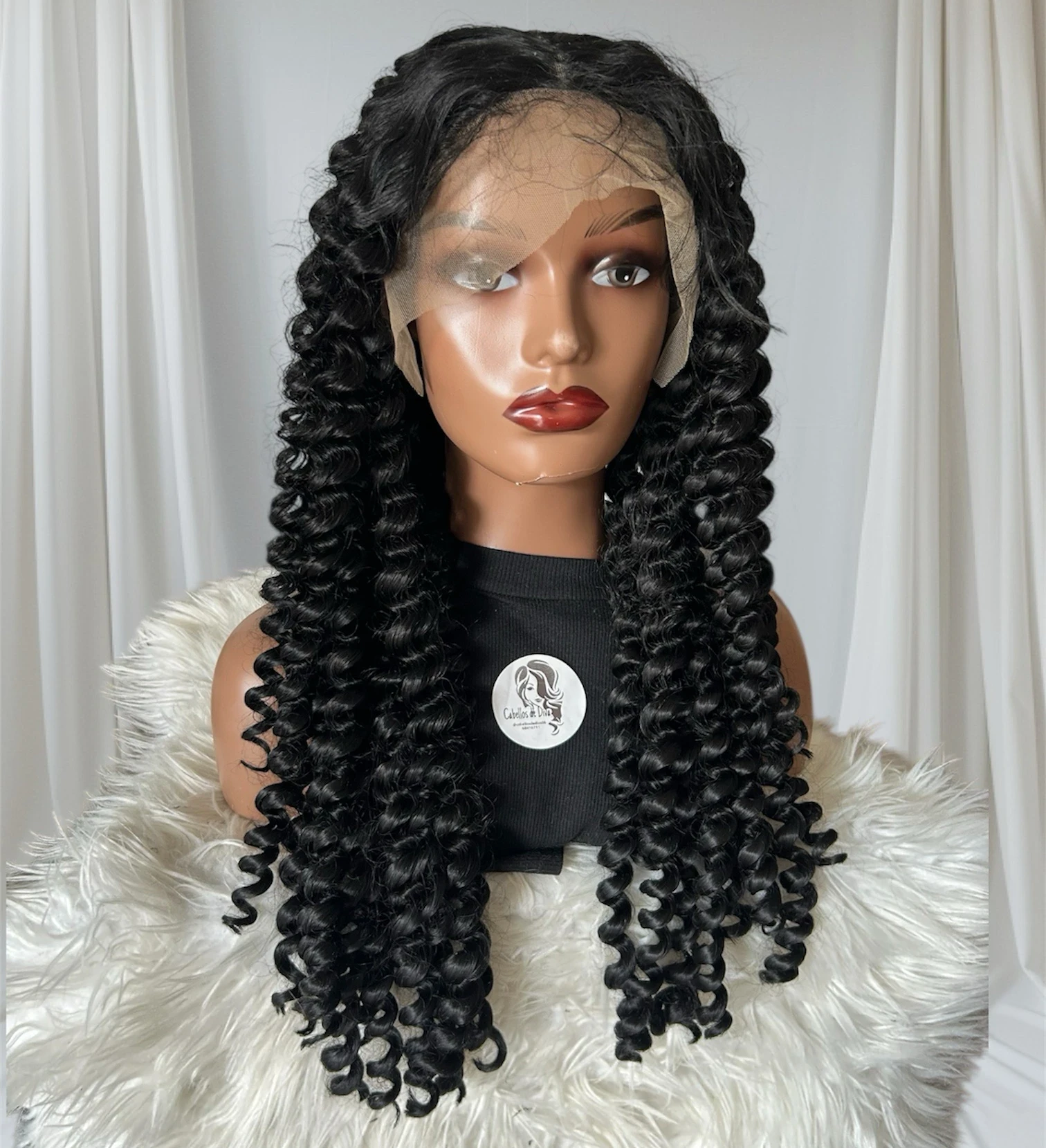 Peluca Rizada de 26” frontal 13x4  2