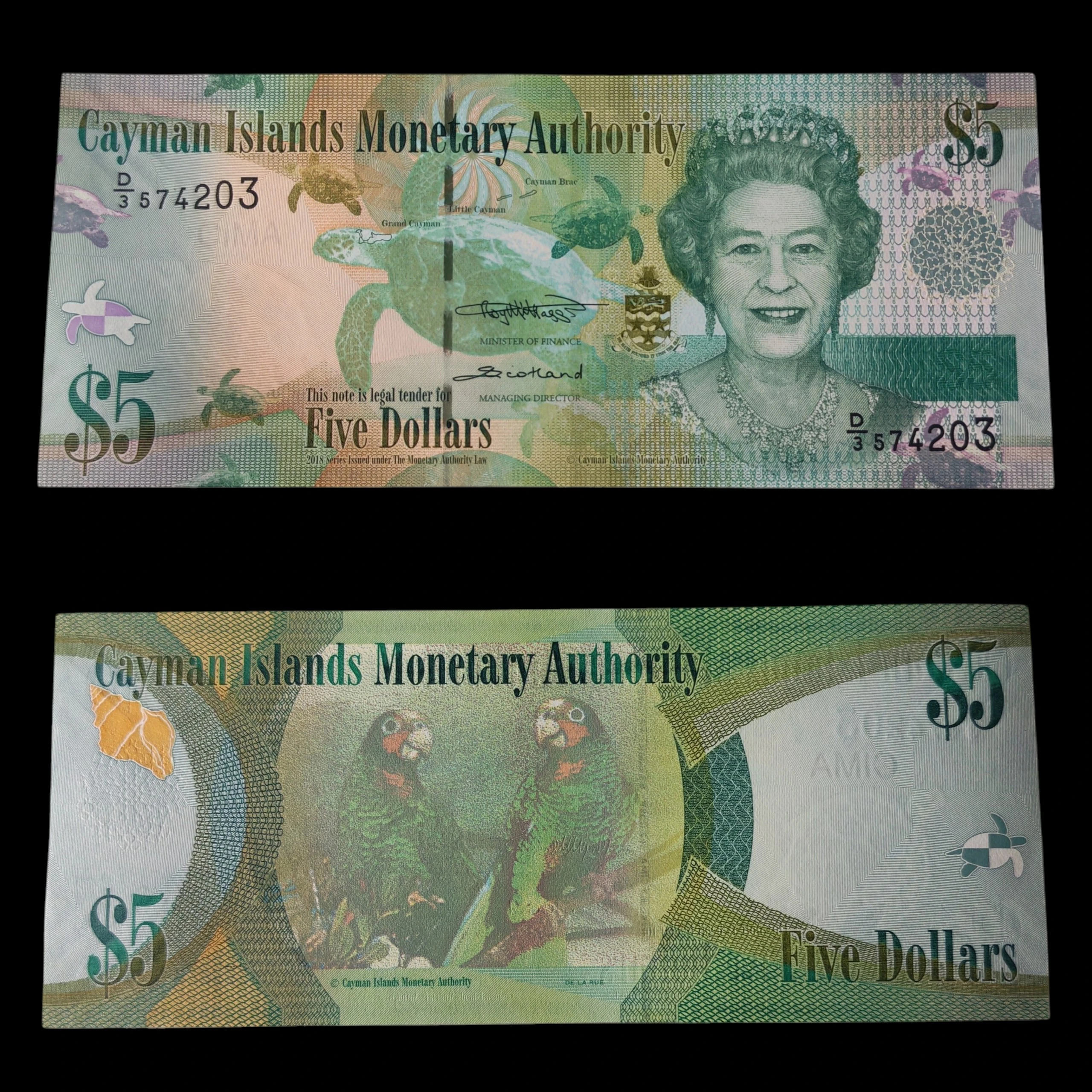 ° Islas Caimán 5 dolares UNC