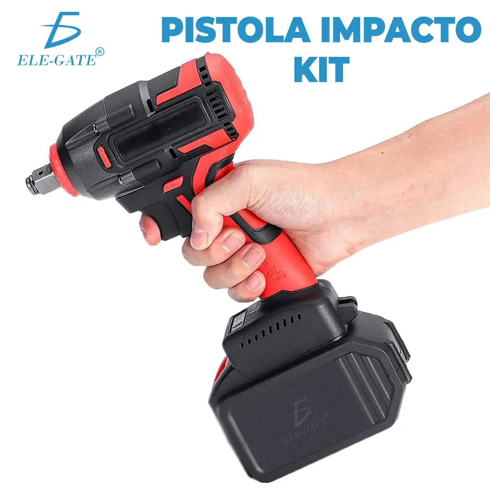 Kit Pistola Impacto Llave Inalámbrica Batería  2