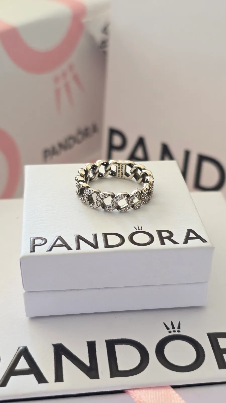 Pandora Timeless Cuban silver ring 3