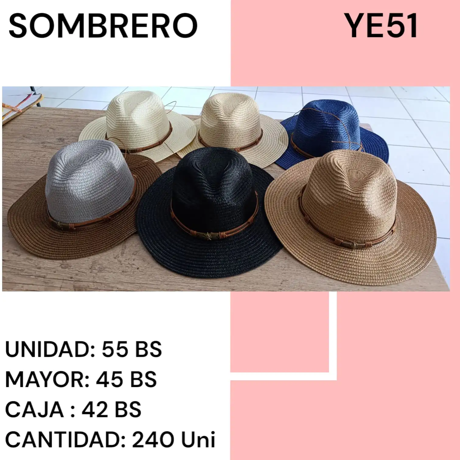 SOMBRERO MASCULINO YE51