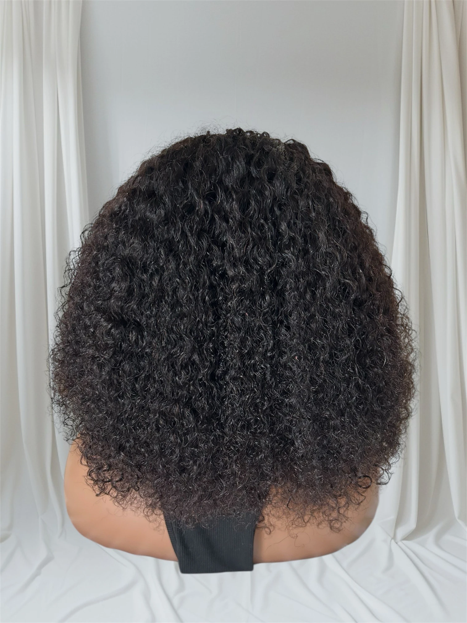 Peluca en V kinky afro de 14”, 180% densidas  4