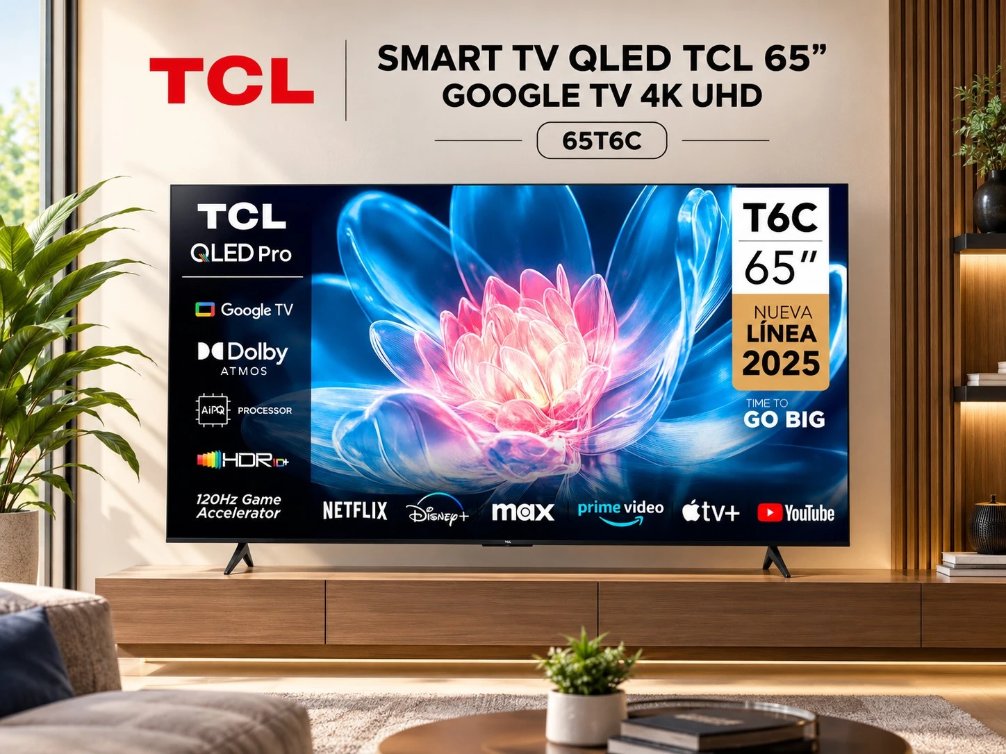 SMART TV QLED TCL 65 GOOGLE TV65T6C ‼️SOLO POR PEDIDOS ‼️ 