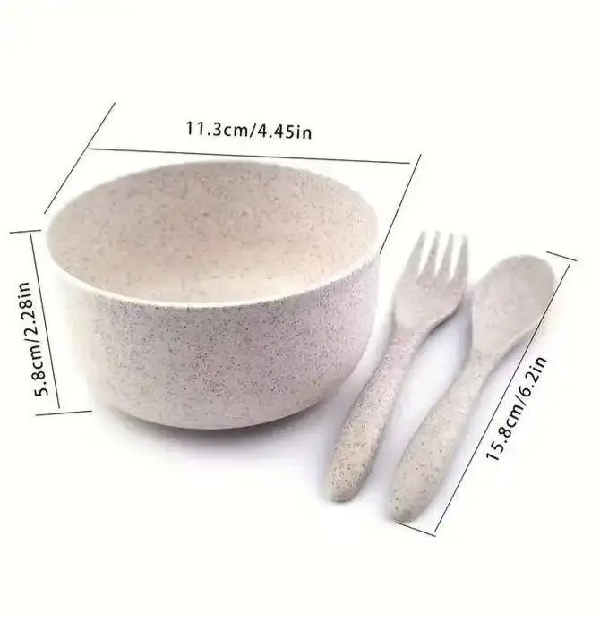 SET DE PLATOS CON CUBIERTOS  3