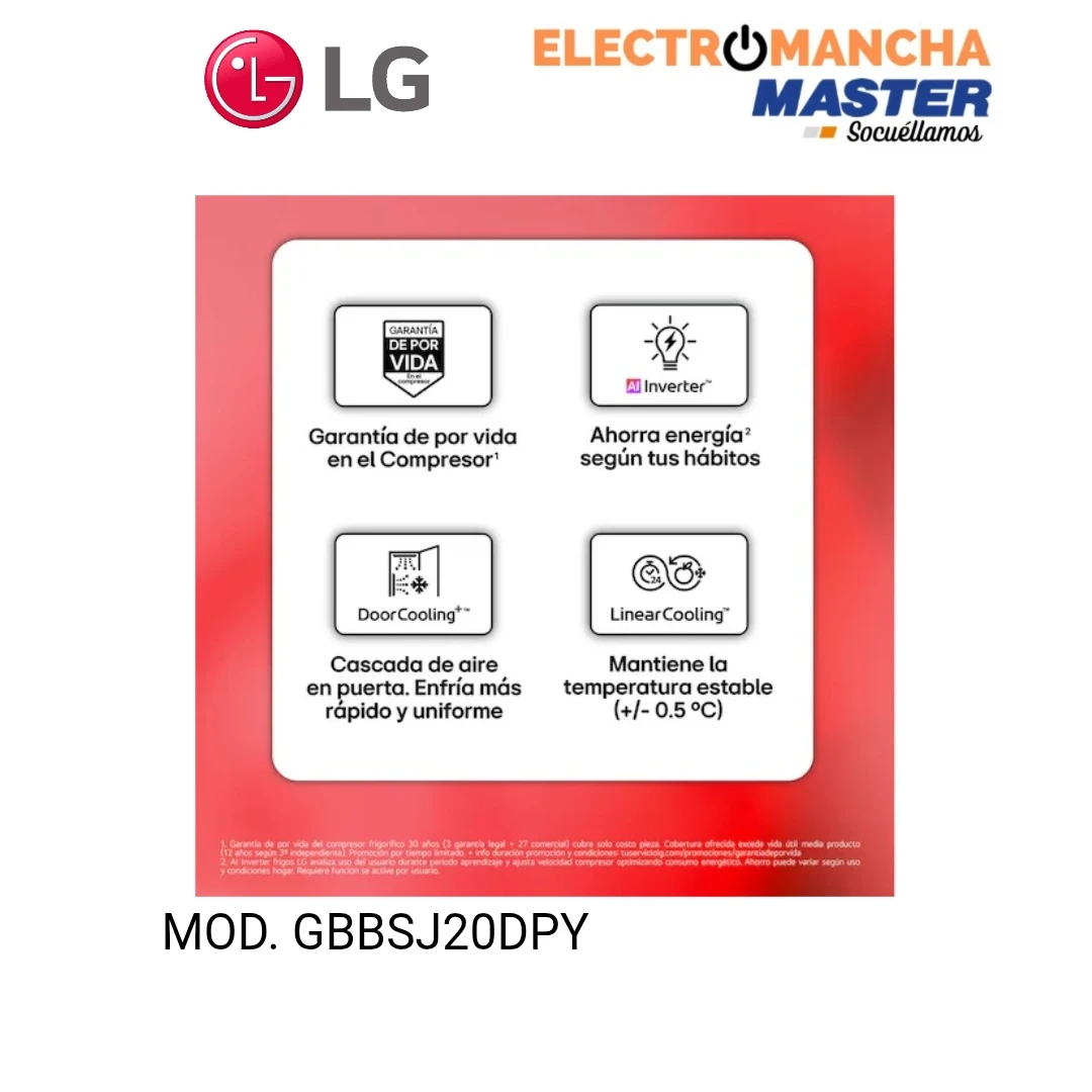 FRIGO COMBI LG GBBSJ20DPY INOX 2,03*60 CLASE D 3