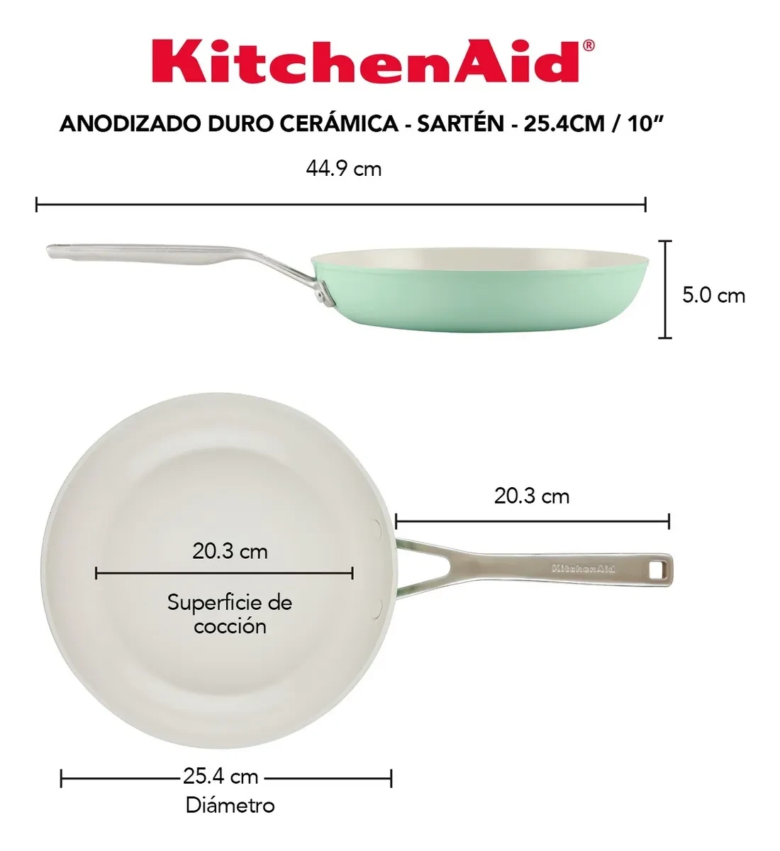 SARTEN KITCHENAID PISTACHO 25CM ANTIADHERENTE 84821 3