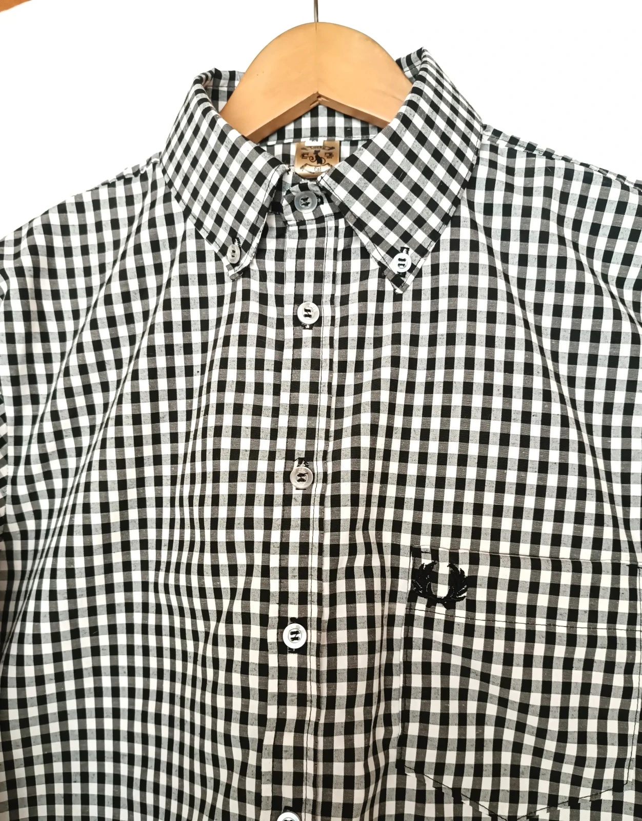 Camisa cuadros pequeños talla XL  2