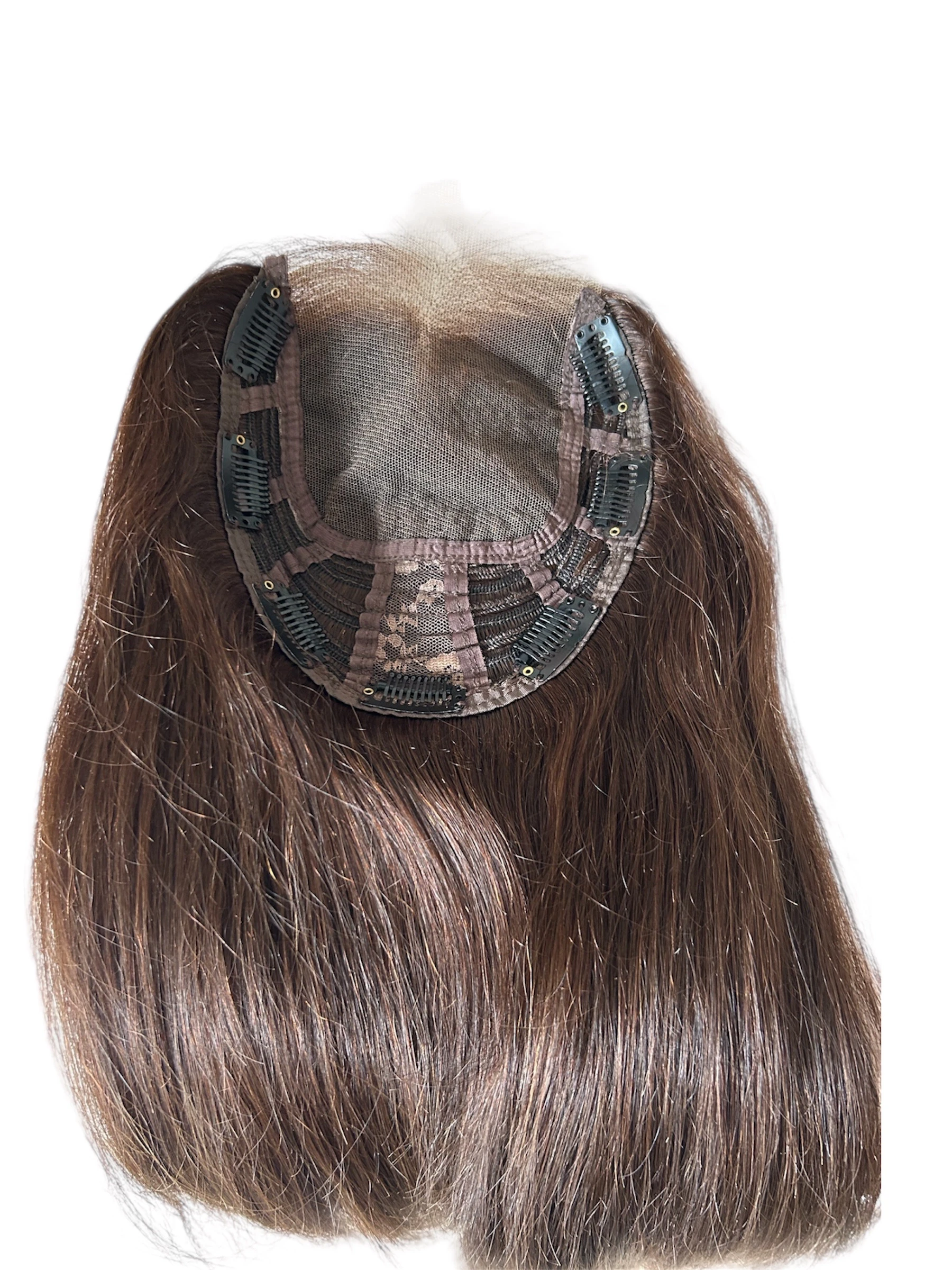 Topper de cabello humamo 18” con frontal 4x4  3
